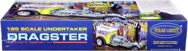 Alt view image 3 of 12 - Skill 2 Model Kit Undertaker Dragster by Carl Casper 1/25 Scale Model by Polar Lights
