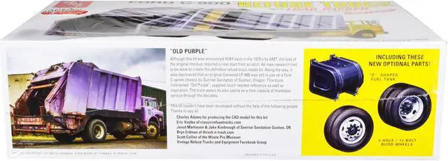 Alt view image 2 of 12 - Skill 3 Model Kit Ford C-900 GarWood Refuse Garbage Truck with Load-Packer 1/25 Scale Model by AMT