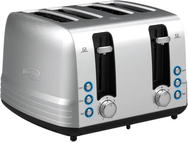 Alt view image 10 of 11 - Brentwood Select Extra Wide 4 Slot Stainless Steel Toaster