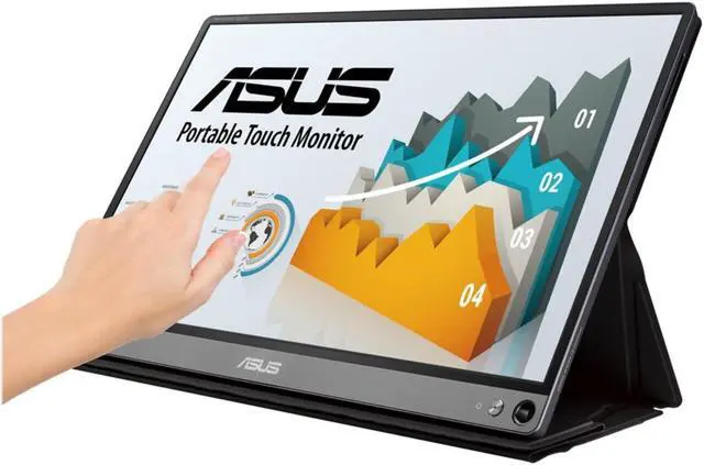 Alt view image 20 of 20 - ASUS ZenScreen Touch MB16AMT USB Portable Monitor  15.6-inch, IPS, Full HD, 10-point Touch, Built-in Battery, Hybrid Signal Solution, USB Type-C, Micro-HDMI, Compatible with Laptops, Smartphones, Gam