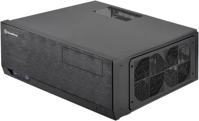 Alt view image 2 of 10 - silverstone technology gd09b home theater computer case (htpc) with faux aluminum design for atx/micro-atx motherboards gd09b-x