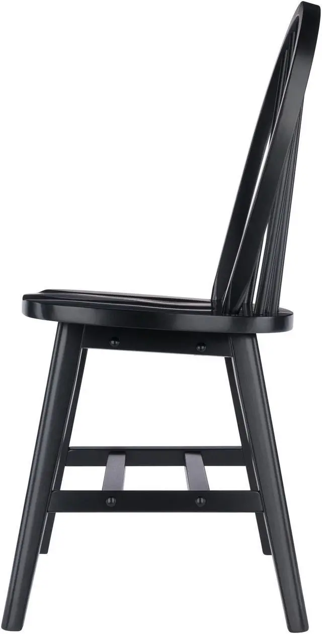 Alt view image 3 of 3 - Windsor 2-Pc Chair Set, Black