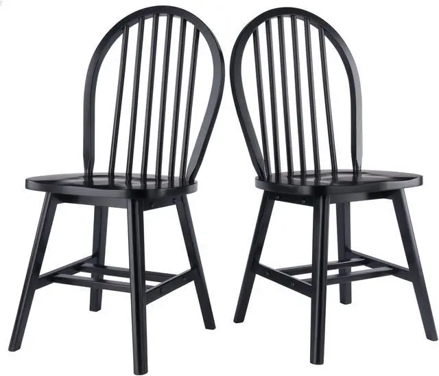 Main image of Windsor 2-Pc Chair Set, Black