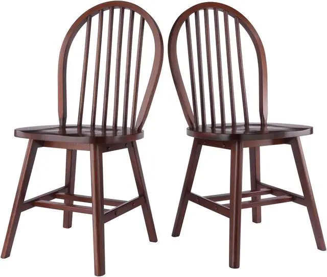 Main image of Windsor 2-Pc Chair Set, Walnut