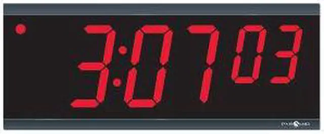 Alt view image 6 of 7 - Pyramid 4in x 6 Digit Red LED Digital Wall Clock