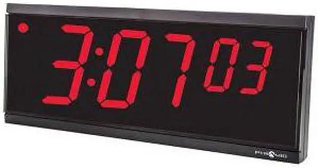 Alt view image 7 of 7 - Pyramid 4in x 6 Digit Red LED Digital Wall Clock
