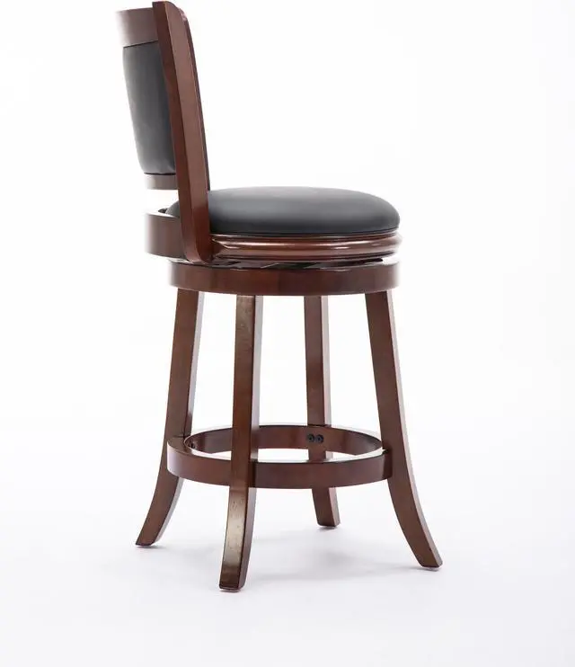 Alt view image 3 of 7 - Boraam 49824 Augusta Counter Height Swivel Stool, 24-Inch, Cherry