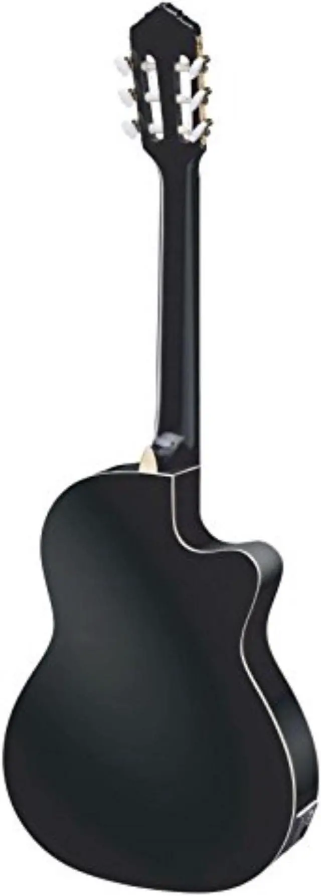 Alt view image 2 of 5 - Family Series Pro Left-Handed Solid Top Thinline Acoustic-Electric Nylon Classical Guitar with Bag