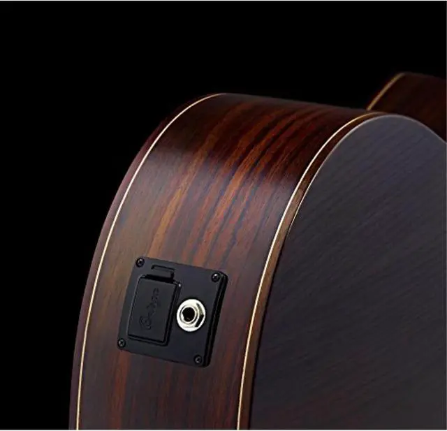 Alt view image 4 of 5 - Family Series Pro Left-Handed Solid Top Thinline Acoustic-Electric Nylon Classical Guitar with Bag