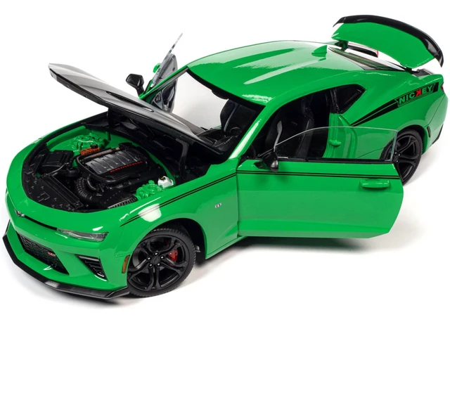Alt view image 3 of 5 - Round 2 American Muscle 2017 Chevrolet Camaro SS 1LE (NICKEY) - Krypton Green 1/18 Scale Diecast - AMM1276