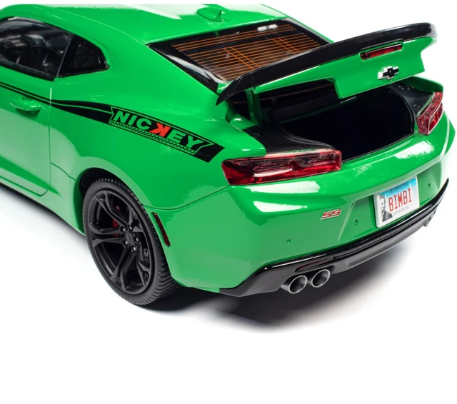 Alt view image 5 of 5 - Round 2 American Muscle 2017 Chevrolet Camaro SS 1LE (NICKEY) - Krypton Green 1/18 Scale Diecast - AMM1276