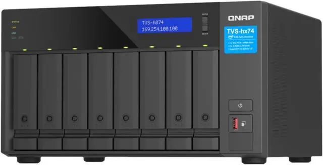 Alt view image 4 of 4 - QNAP TVS-h874X-i9-64G SAN/NAS Storage System - 1 x Intel Core i9 i9-12900 Hexadeca-core (16 Core) - 8 x HDD Supported - 0 x HDD Installed - 8 x SSD Supported - 0 x SSD Installed - 64 GB RAM DDR4 SDRAM