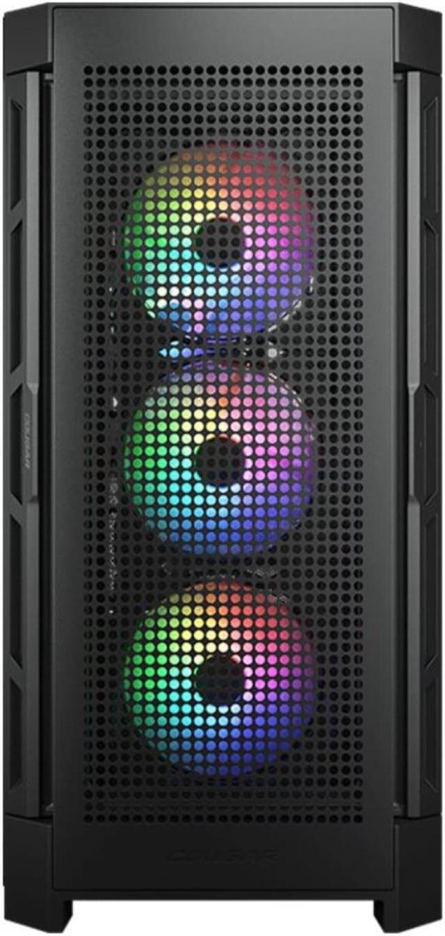 Alt view image 10 of 11 - COUGAR DuoFace Pro RGB Black ATX Mid Tower Gaming Case, 390mm GPU supported, built-in Front 120mm ARGB Fan x3 & Rear 120mm ARGB Fan x1, with Mesh & Tempered Glass Front Panels