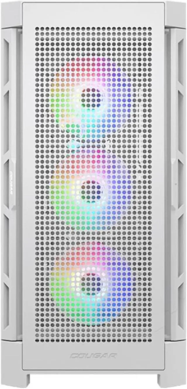 Alt view image 8 of 13 - COUGAR DuoFace Pro RGB White ATX Mid Tower Gaming Case, 390mm GPU supported, built-in Front 120mm ARGB Fan x3 & Rear 120mm ARGB Fan x1, with Mesh & Tempered Glass Front Panels