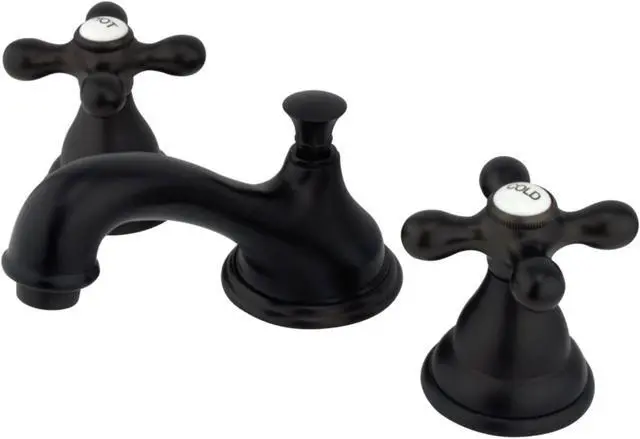 Alt view image 5 of 5 - WIDESPREAD LAVATORY FAUCET W/AX HANDLE-Oil Rubbed Bronze Finish