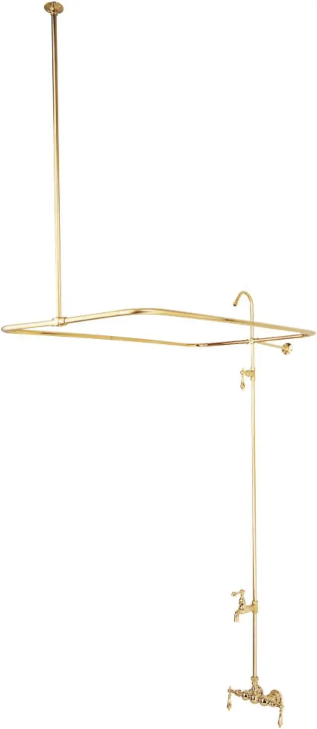 Alt view image 6 of 6 - Kingston Brass CC61T2 Clawfoot Tub Filler , Faucet, Polished Brass