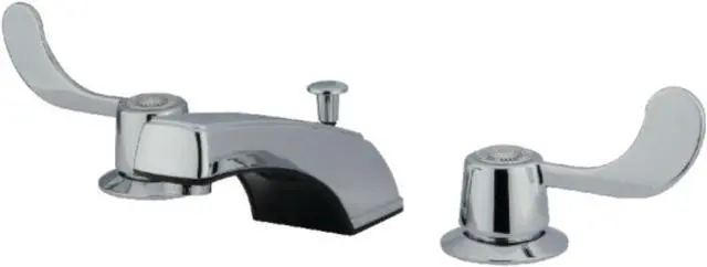 Alt view image 6 of 7 - Kingston Brass KB931B Vista Widespread Bathroom Faucet with Brass Pop-Up Drain A, Polished Chrome