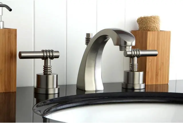 Alt view image 10 of 10 - Two Handle 8 to 16 Widespread Lavatory Faucet with Brass Pop-up