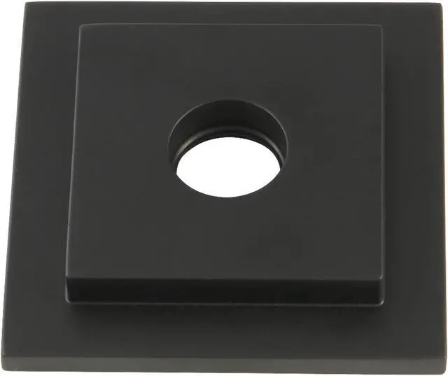Alt view image 3 of 3 - Kingston Brass FLSQUARE0 Claremont Shower Arm Flange, Matte Black