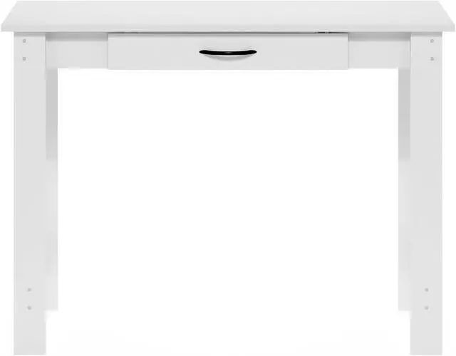 Alt view image 3 of 6 - Furinno JAYA Writing Desk with Drawer  White