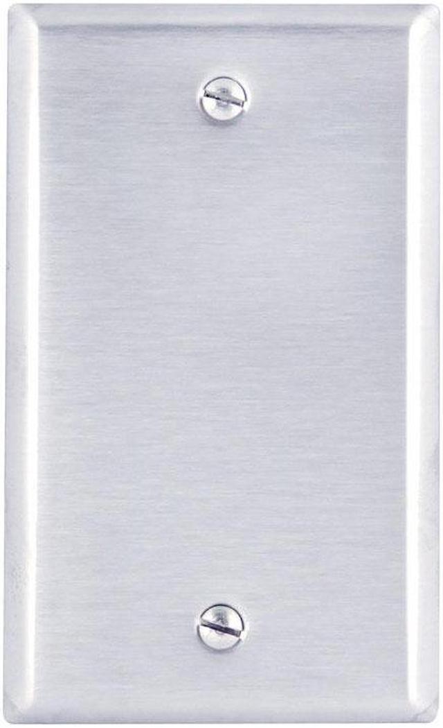 Alt view image 4 of 4 - 1-Gang Stainless Steel BLANK Cover Wallplate Box Mount 84014