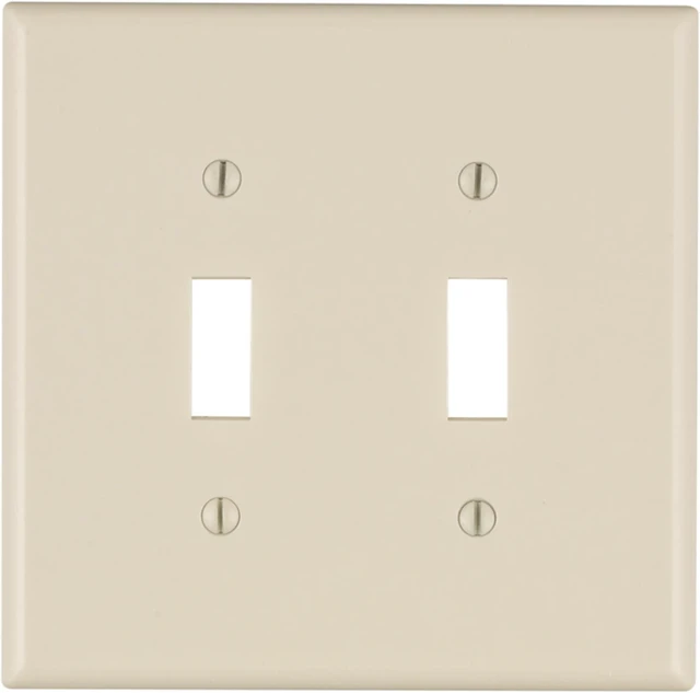 Main image of WALL PLATE ALMOND 2GANG (Pack of 1)
