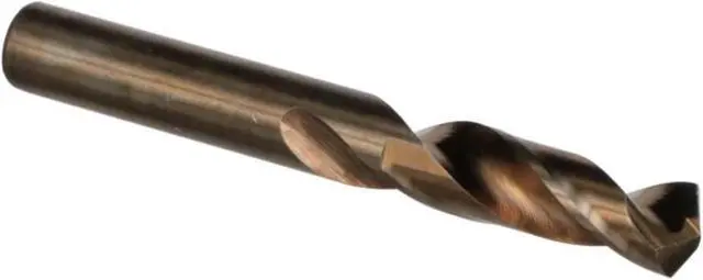 Alt view image 11 of 13 - Drill America D/ASTCO Series Cobalt Steel Screw Machine Length Drill Bit, Gold Oxide Finish, Round Shank, Spiral Flute, 135 Degrees Split Point, 57/64" Size (Pack of 1)