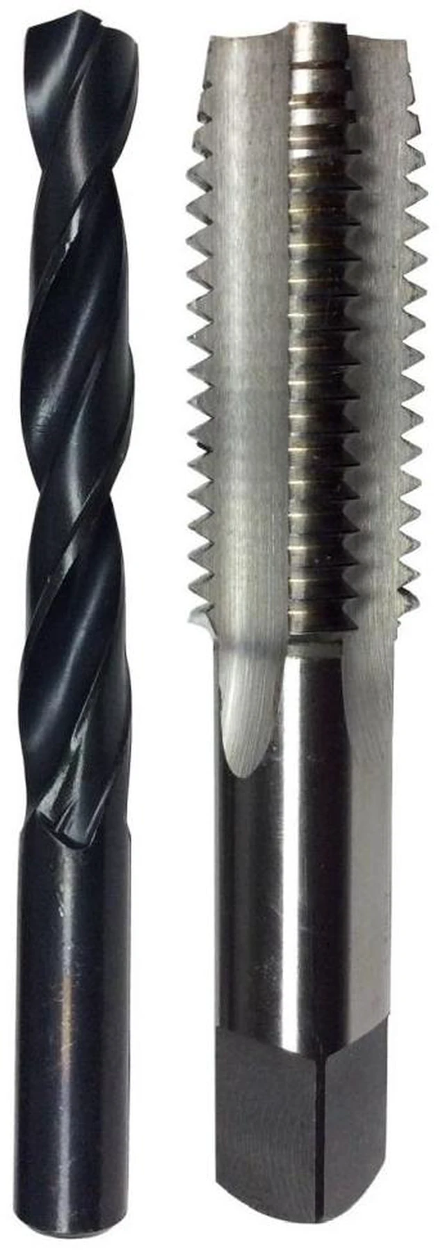 Alt view image 12 of 13 - Drill America POUM2X.4 Pouf Series M2 x .4 HSS Plug Tap and 1.60mm HSS Drill Bit in Plastic Case, Plug Chamfer, Right Hand Cut, 6" Length