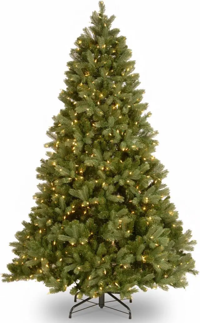 Alt view image 11 of 11 - National Tree Company PEDD131265 6.5 ft. Pre-Lit Downswept Douglas Fir Tree - 49" x 49" x 78"  Green Tree, Green Tree Stand