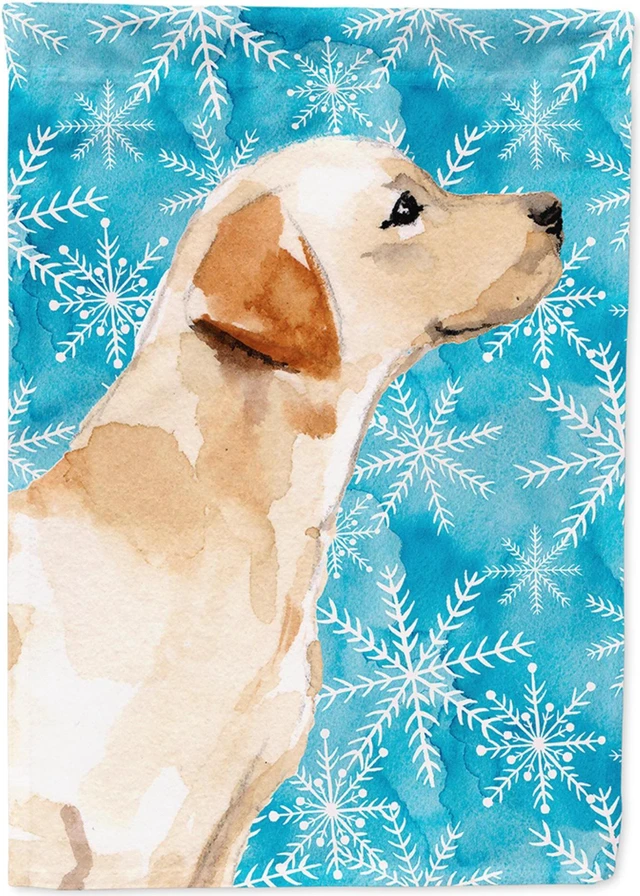 Alt view image 4 of 4 - Carolines Treasures BB9458GF Yellow Labrador 2 Winter Flag Garden Size , Small, multicolor
