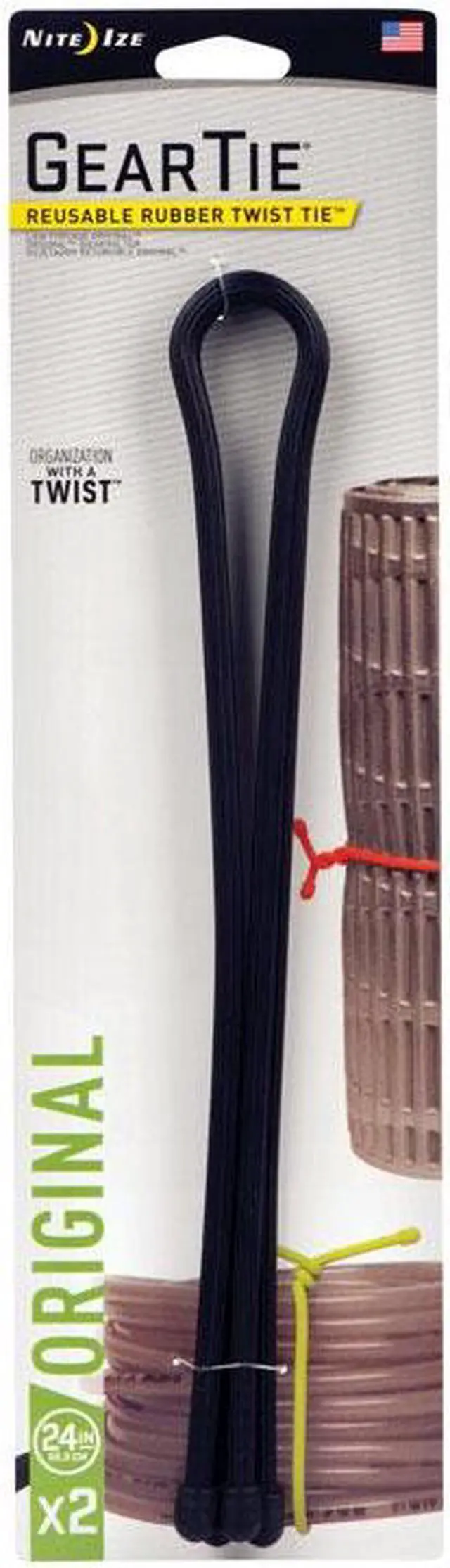 Alt view image 12 of 12 - NITE IZE GEAR TIE 24" BLACK 2PK