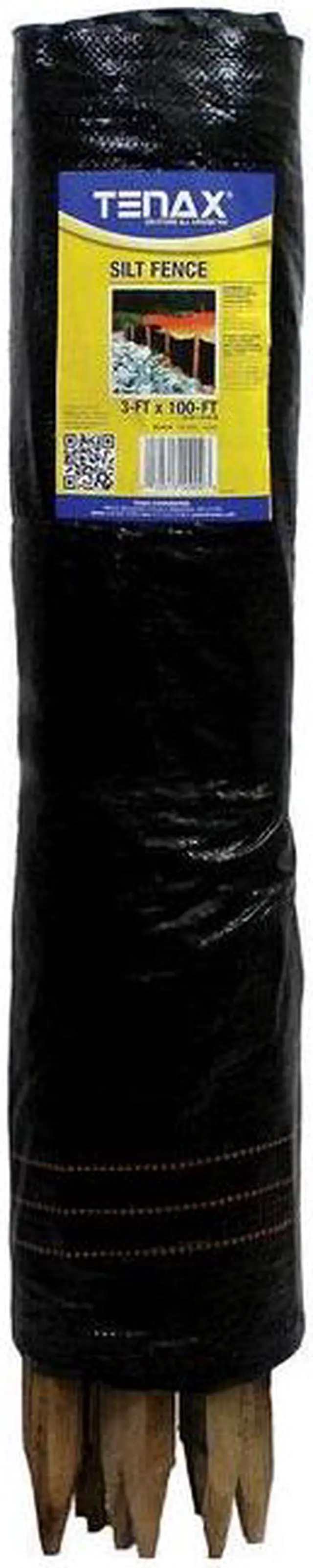 Alt view image 12 of 12 - ZORO SELECT 31900700 3 ft H x 100 ft L Silt Fence, 11 Stakes, Polypropylene,