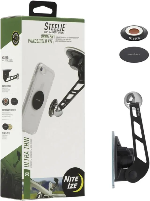 Alt view image 8 of 8 - Nite Ize Steelie Orbiter Windshield Kit - STOWK-01-R8