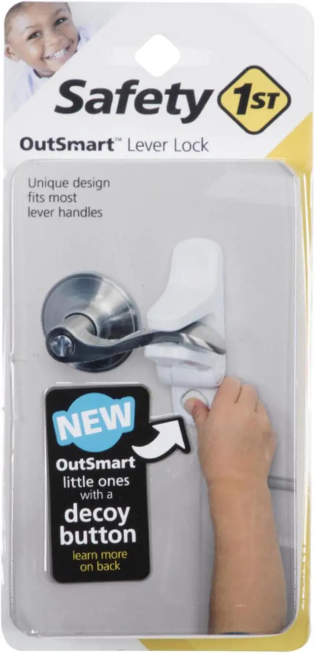 Alt view image 3 of 3 - safety 1st outsmart child proof door lever lock (white)