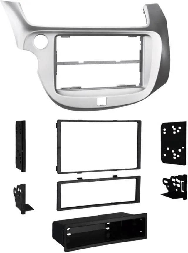 Alt view image 11 of 11 - Metra 99-7877S Single or Double DIN Installation Dash Kit for 2009-up Honda Fit