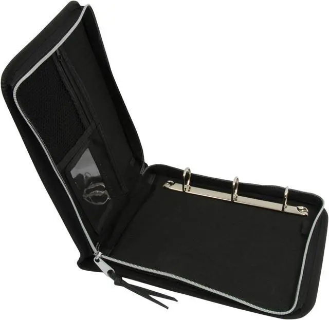 Alt view image 20 of 20 - RoadPro LB-001BK 3-Ring Binder for Loose-Leaf Log Sheets - Black Zippered 10.5 x 8.5