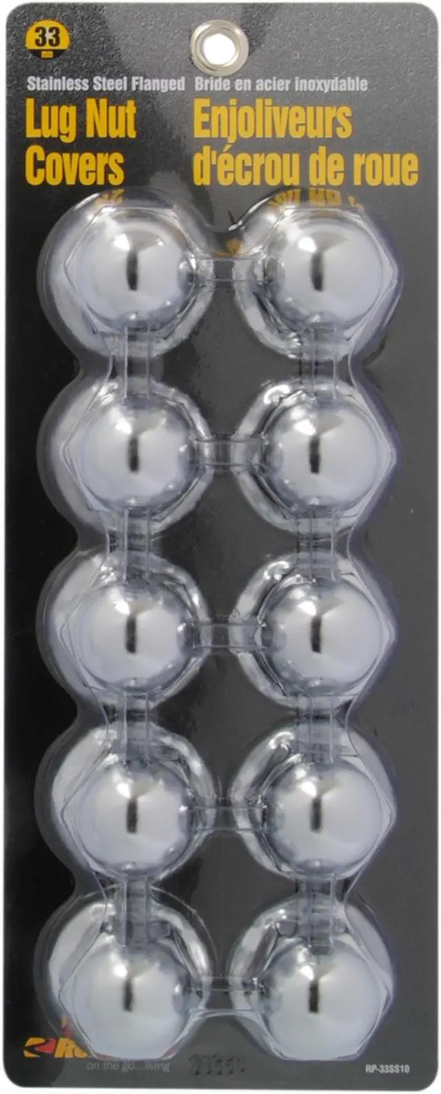 Alt view image 9 of 9 - ROADPRO R RP-33SS10 33MM SS FLANGED LUGNUT COVERS 10-PK