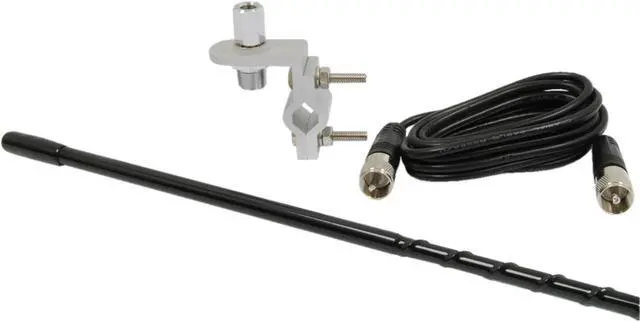 Alt view image 13 of 14 - ROADPRO R RP-84B 4     MIRROR MOUNT FIBERGLASS CB ANTENNA KIT  BLACK