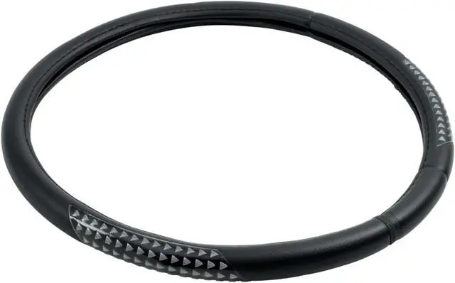 Alt view image 4 of 8 - RoadPro NUT_RPSW-3002 18" Comfort Grip Steering Wheel Cover Black RPSW-3002