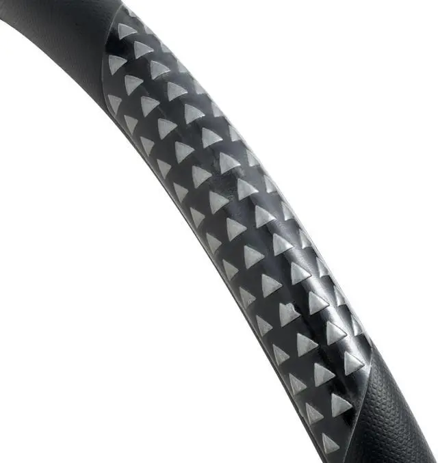 Alt view image 6 of 8 - RoadPro NUT_RPSW-3002 18" Comfort Grip Steering Wheel Cover Black RPSW-3002