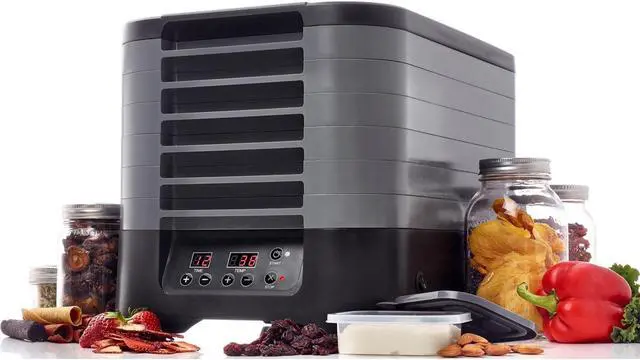 Alt view image 8 of 8 - Excalibur STS60B 6-Tray Stackable Electric Food Dehydrator with Digital Control