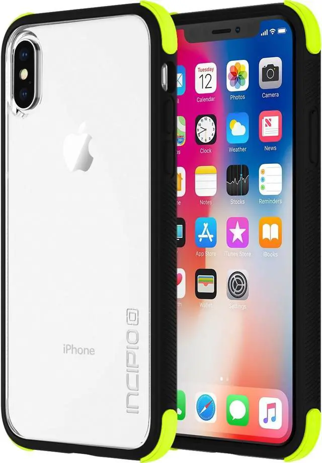 Alt view image 3 of 3 - Incipio Apple iPhone X Reprieve Sport Series Case - Black/Clear IPH-1633-VLT