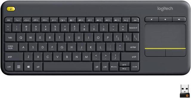 Alt view image 17 of 20 - Logitech K400 Plus Wireless Touch HTPC Keyboard for PC Connected TVs