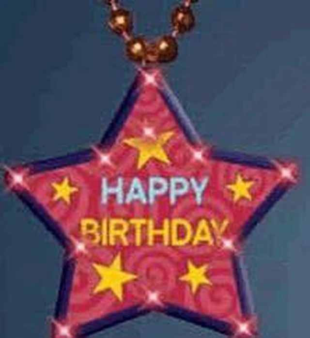 Alt view image 2 of 2 - Blinkee 3723000 Huge Happy Birthday Star Beaded Necklace