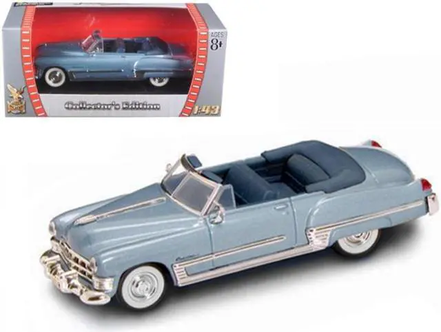 Main image of 1949 Cadillac Coupe DeVille Convertible Blue Metallic 1/43 Diecast Model Car by Road Signature