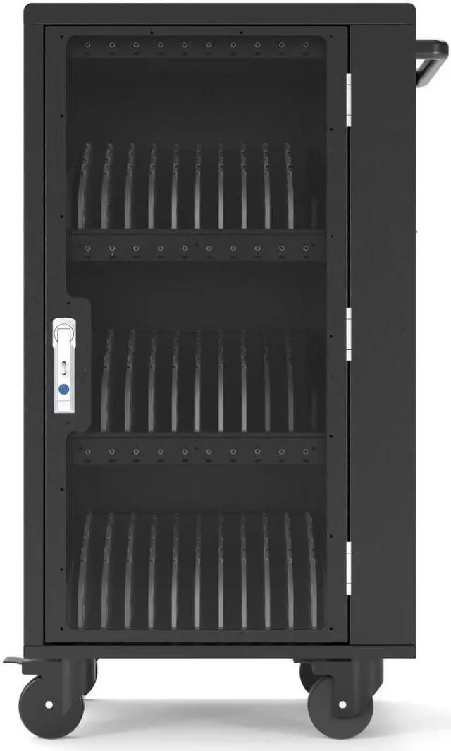 Alt view image 7 of 11 - Luxor Indoor Office Storage Rolling Casters 30- Laptop / Tablet / iPads  USB-C Charging Cart