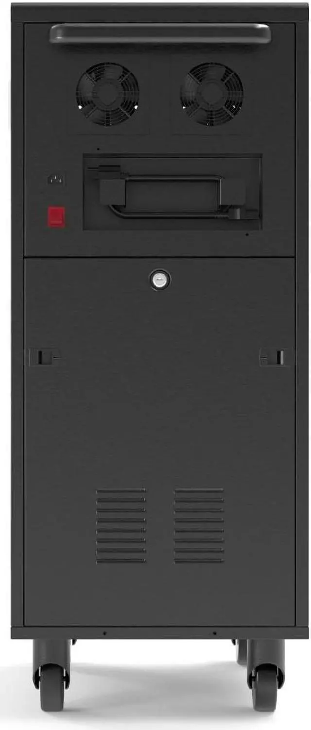 Alt view image 9 of 11 - Luxor Indoor Office Storage Rolling Casters 30- Laptop / Tablet / iPads  USB-C Charging Cart
