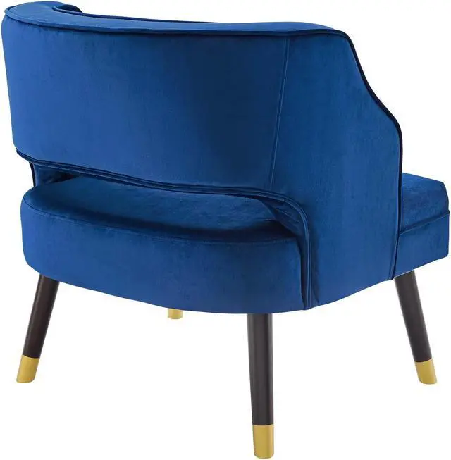 Alt view image 3 of 13 - Traipse Button Tufted Open Back Performance Velvet Armchair