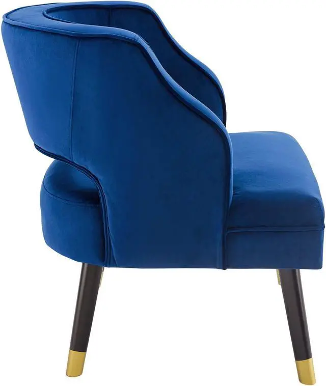 Alt view image 2 of 13 - Traipse Button Tufted Open Back Performance Velvet Armchair
