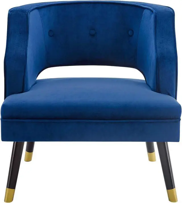 Alt view image 4 of 13 - Traipse Button Tufted Open Back Performance Velvet Armchair